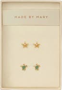 MADE BY MARY Low Tide Turtle Stud Earrings Set