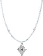 Seven Saints Pisces Zodiac Choker Necklace Aquamarine 18K Gold Plated Astrology Gemstone Jewelry
