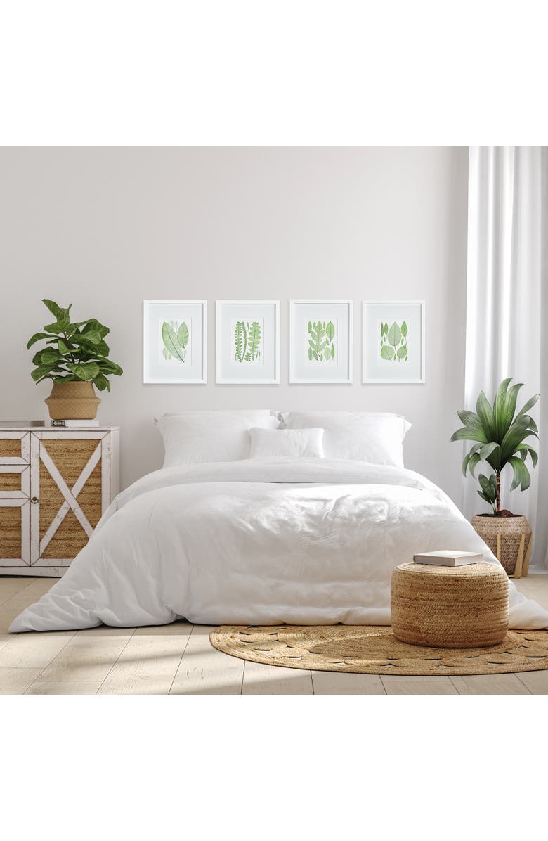 Napa Home & Garden Assorted Leaf Prints Set of 4, Alternate, color, Green