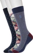 Original Penguin Smithson Plaid Assorted 3-Pack Crew Socks