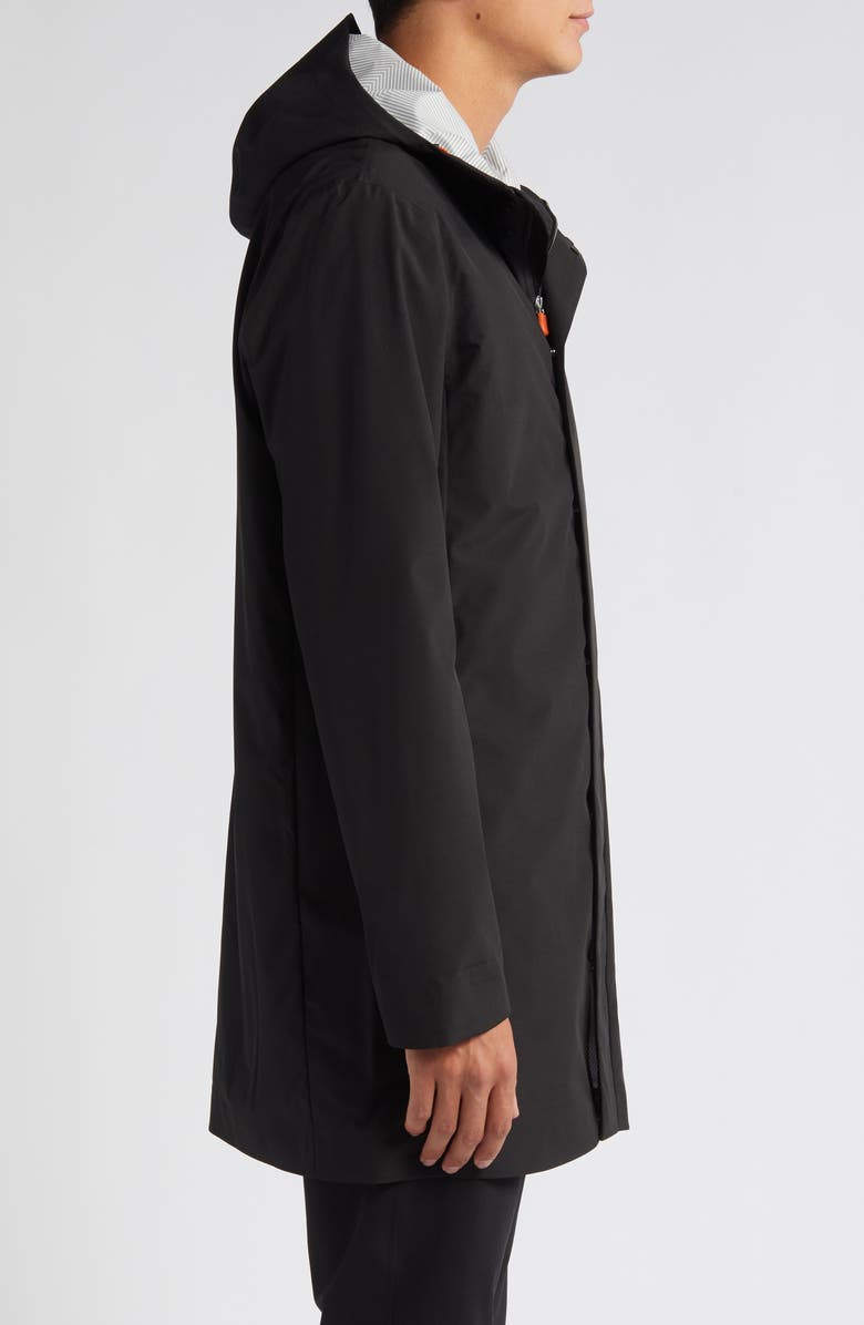 Save The Duck Dacey Hooded Waterproof Raincoat, Alternate, color,
