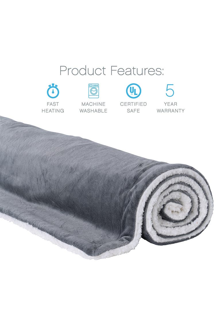 PureRelief Heated Throw - Gray, Alternate, color, GRAY