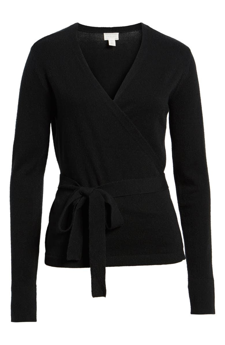 Caslon<sup>®</sup> Off-Duty Ballet Tie Front Sweater, Alternate, color,