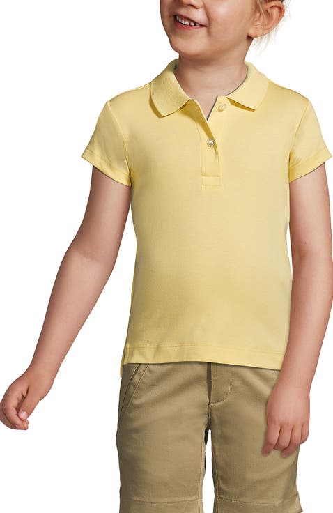 School Uniform Girls Short Sleeve Feminine Fit Interlock Polo Shirt