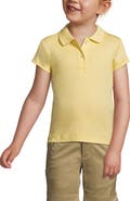 Lands' End School Uniform Girls Short Sleeve Feminine Fit Interlock Polo Shirt