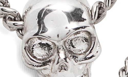Alexander Mcqueen Skull, Faux Pearl & Crystal Layered Necklace In Metallic