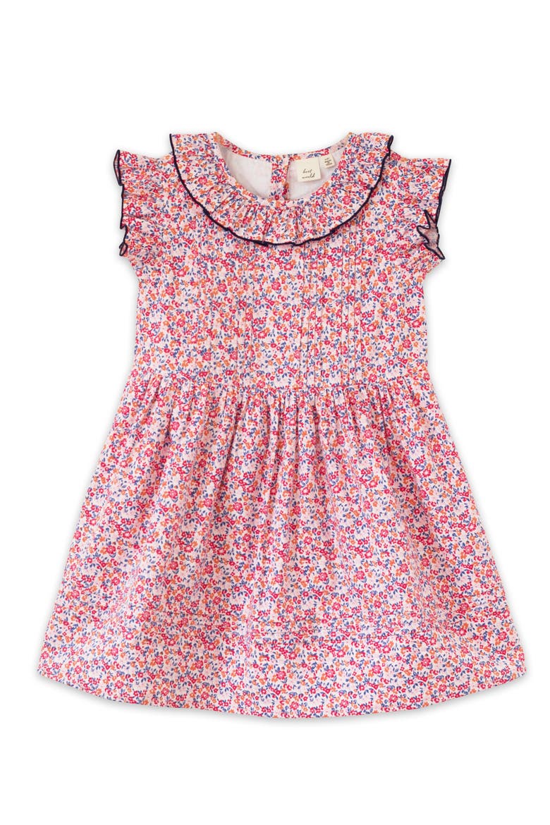Girls Ana Dress with Ruffles, Main, color, Red and Blue