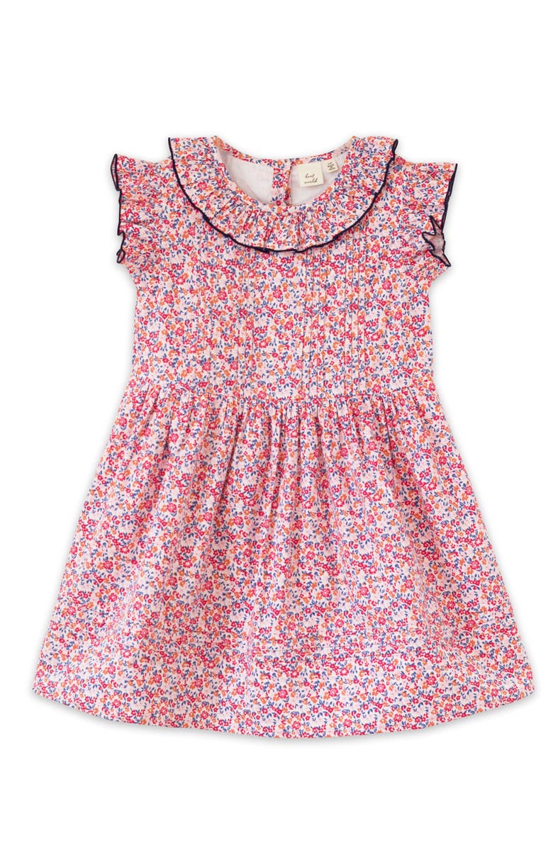 Beet World Girls Ana Dress with Ruffles, Main, color, Red And Blue