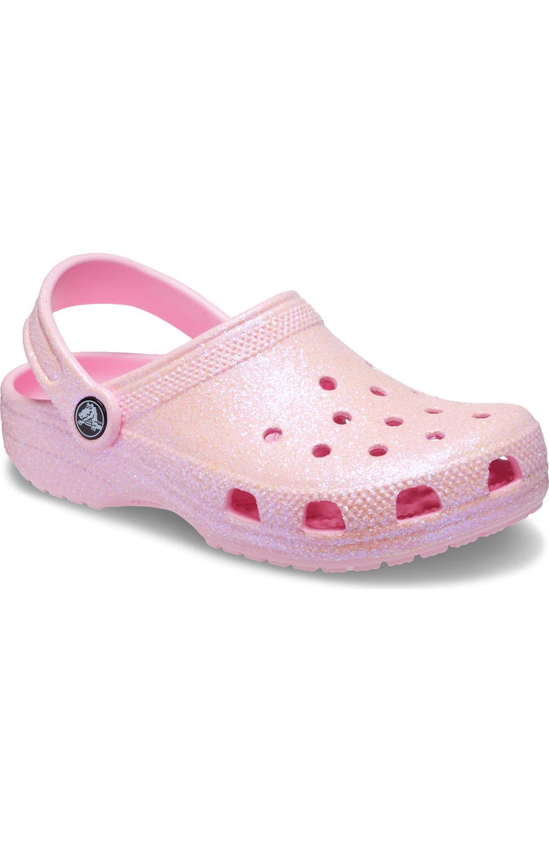 CROCS Kids' Classic Glitter Clog, Main, color, Flamingo