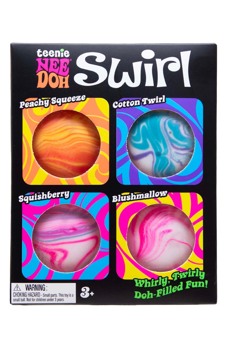 Schylling Teenie Swirl NeeDoh 4-Pack Squishy Fidget Toys, Alternate, color, Assorted