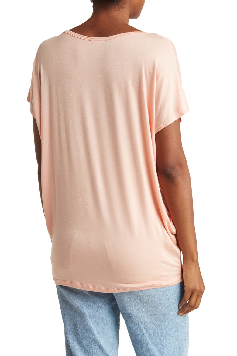 Cap Sleeve Dolman Tee, Alternate, color, GOSSAMER PINK