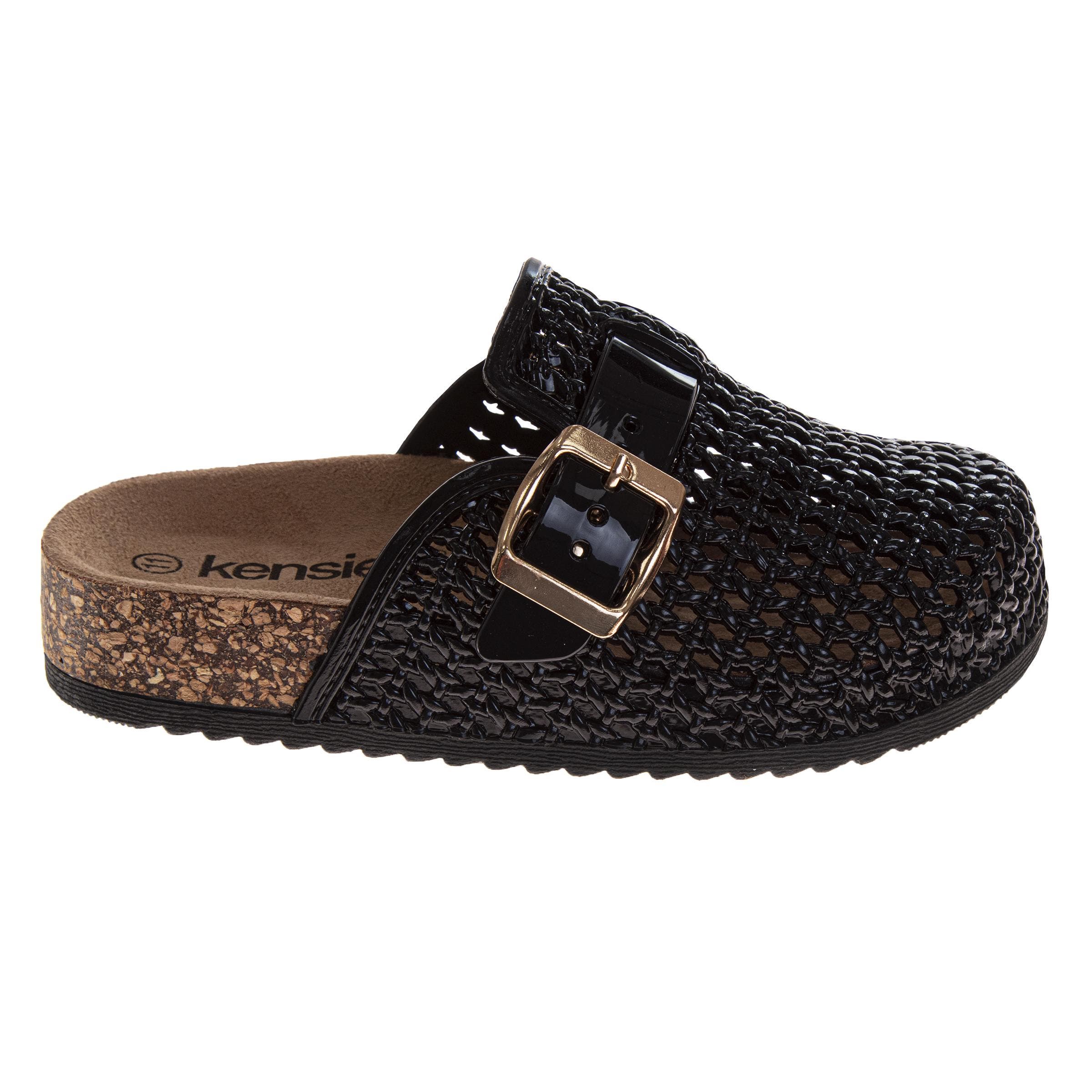 Kensie Girl Clogs Sandals, Alternate, color, Black Solid