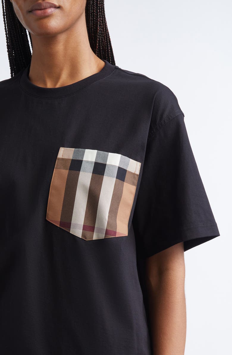 Burberry Carrick Check Pocket T-Shirt, Alternate, color,