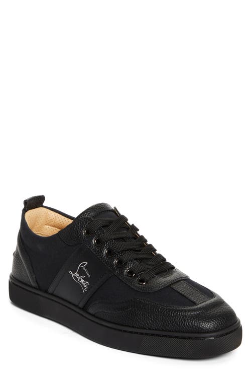Christian Louboutin Retero Full-grain Leather-trimmed Canvas Sneakers