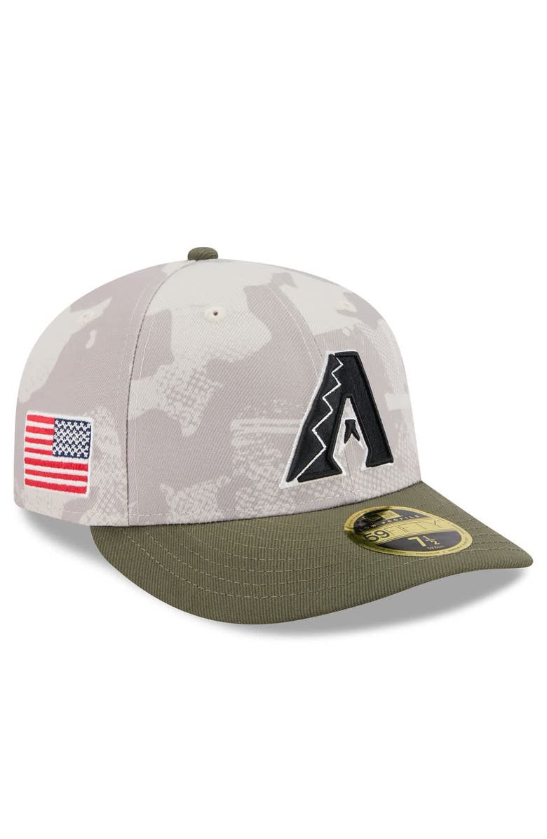 New Era Men's New Era Light Beige/Olive Arizona Diamondbacks 2025 Armed Forces Day Low Profile 59FIFTY Fitted Hat, Main, color, Light Beige