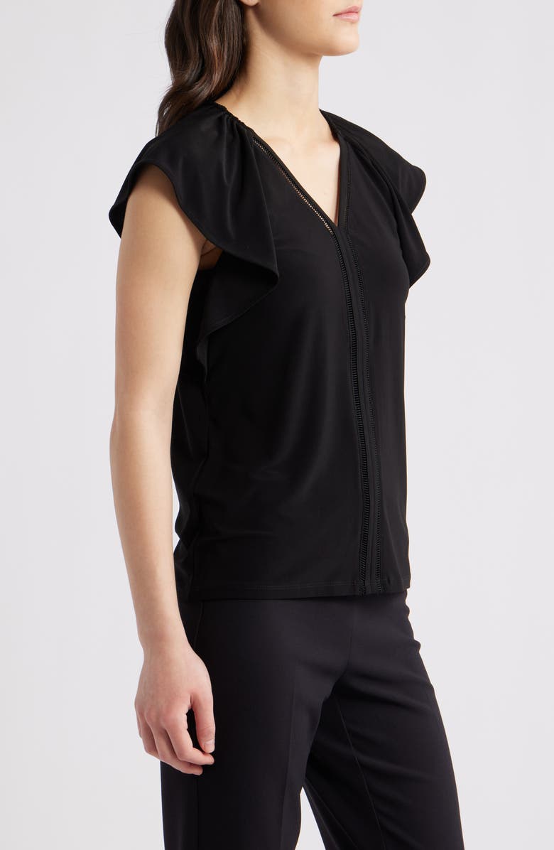 Anne Klein Harmony Lattice Trim Jersey Top, Alternate, color, 