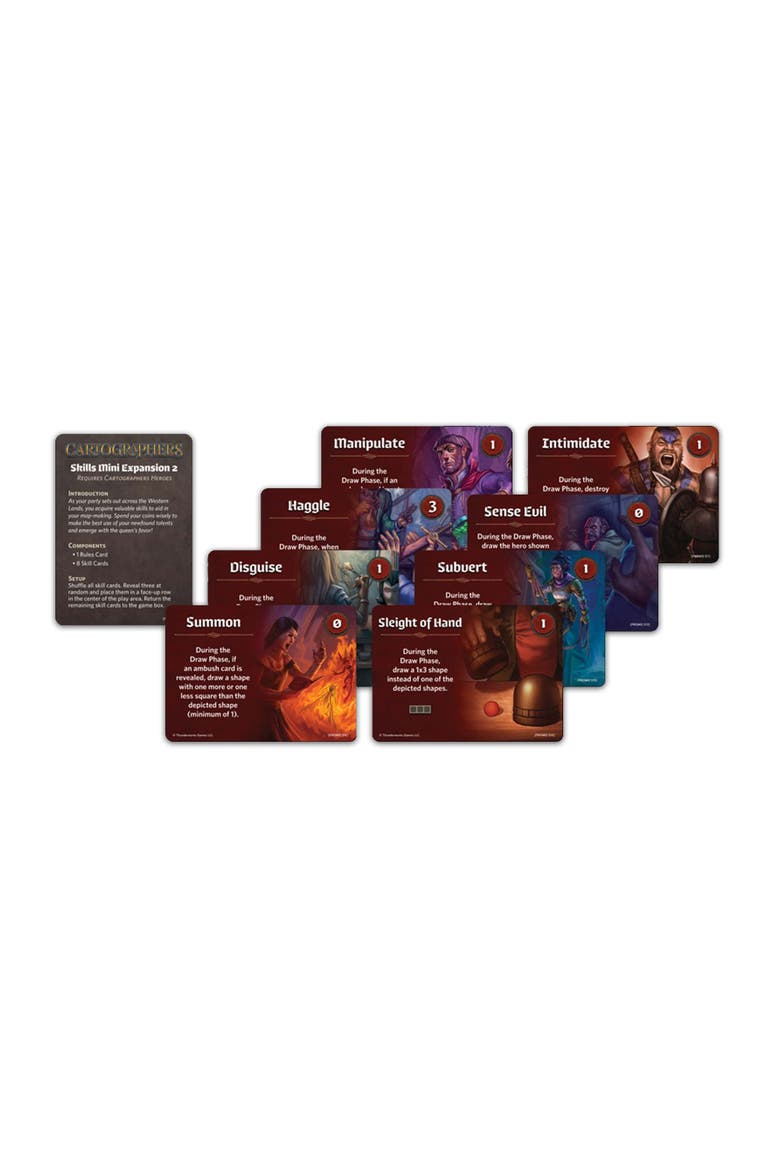 Cartographers Skills 2 Miniexpansion With 8 New Skill Cards, Alternate, color, Multicolored