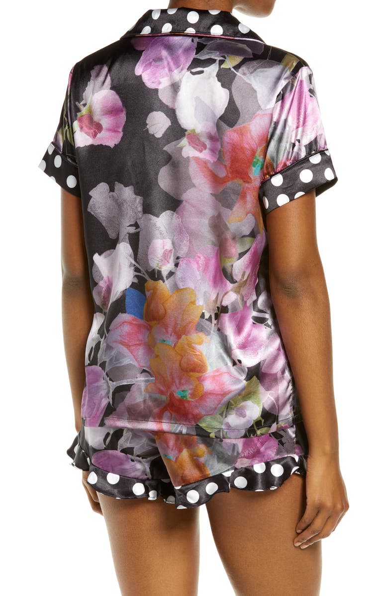 Chi Chi London Floral & Polka Dot Short Pajamas, Alternate, color, 