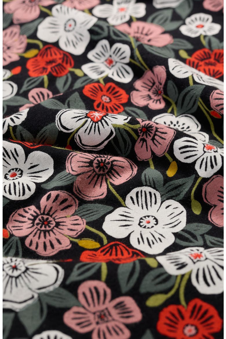 April Floral Stretch Organic Cotton Dress, Alternate, color, FLORAL TUMBLE ONYX