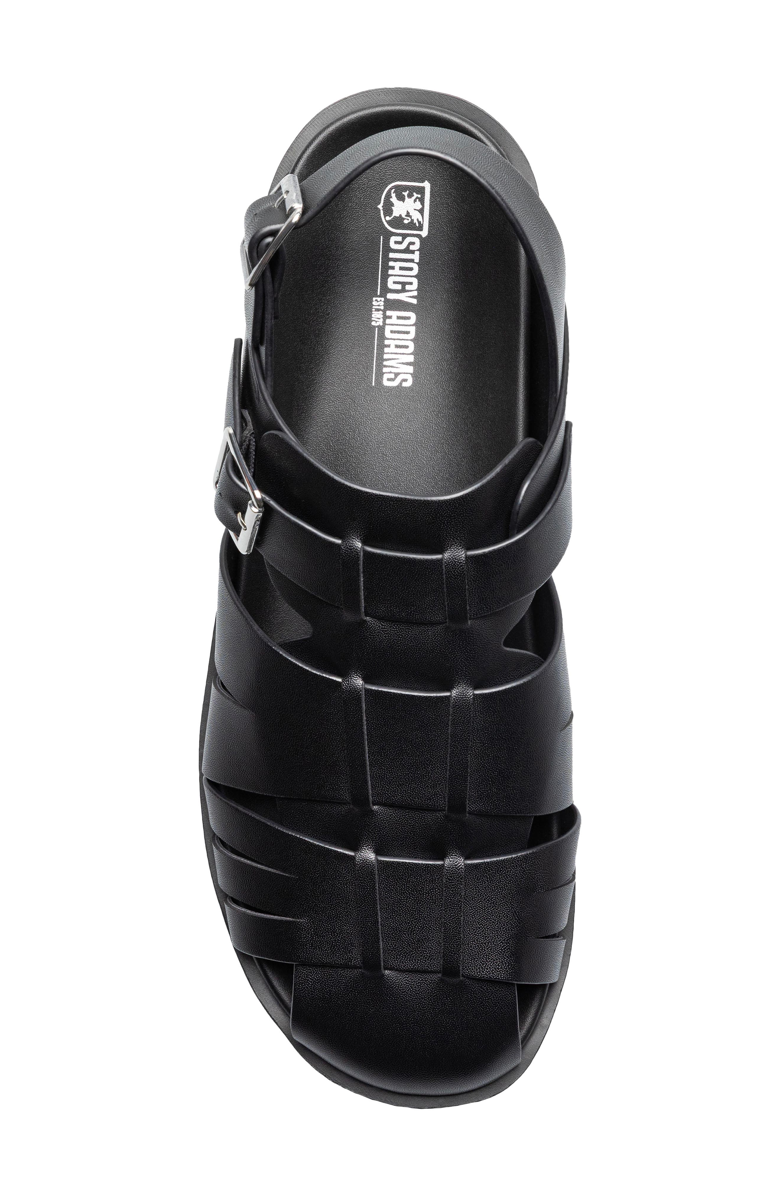 Stacy Adams Largo Fisherman Sandal, Alternate, color, Black