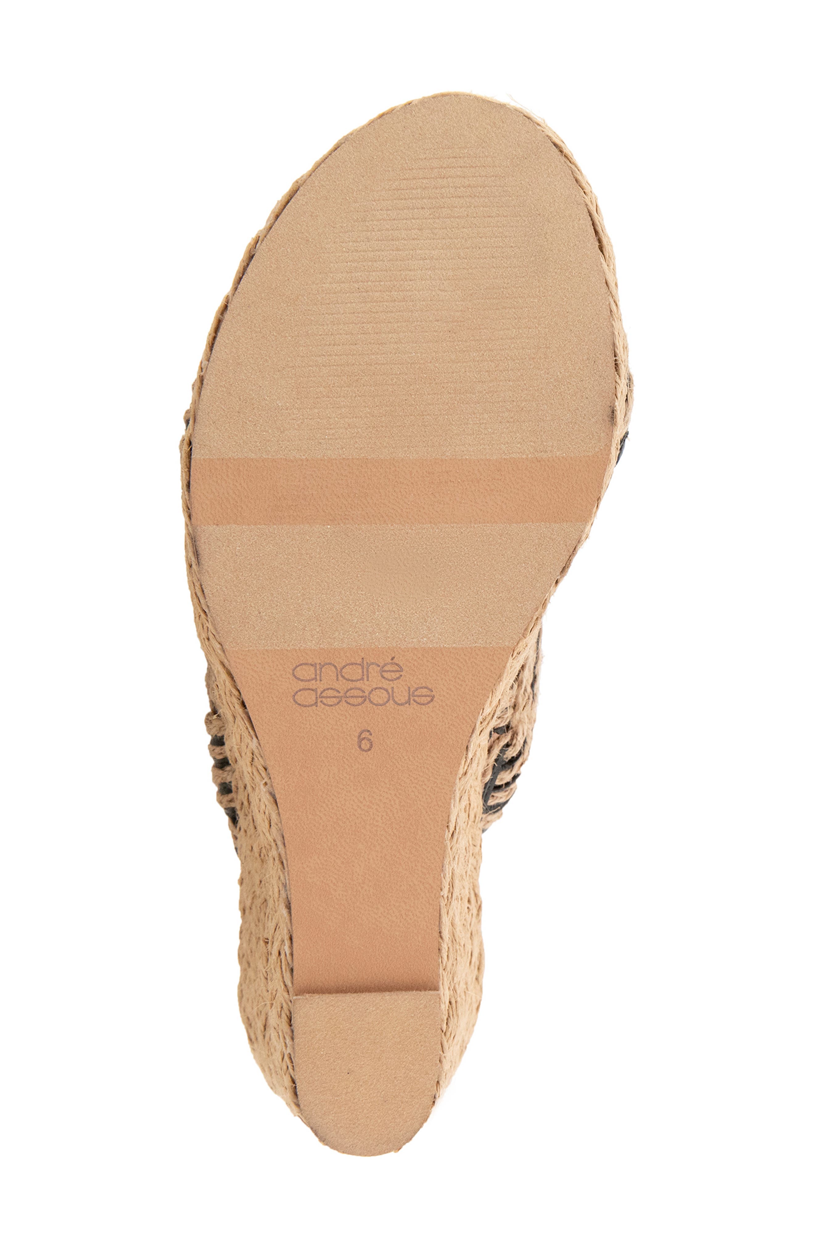 Nitra Twist Espadrille Platform Wedge Sandal, Alternate, color, NATURAL/ BLACK
