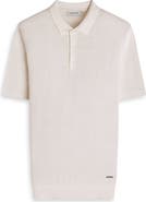 Bugatchi Checkerboard Stitch Polo Sweater