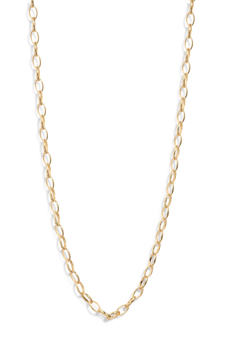 Argento Vivo Sterling Silver Fine Gauge Chain Necklace, Main, color, Gold