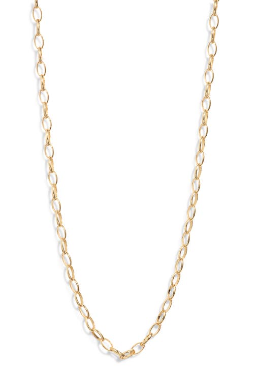 Argento Vivo Sterling Silver Fine Gage Chain Necklace In Gold