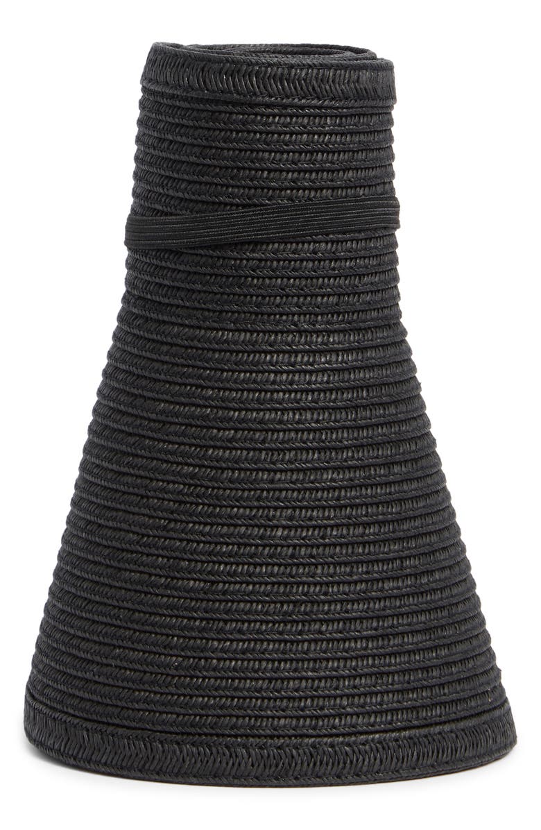 San Diego Hat Packable Straw Visor, Alternate, color, Black