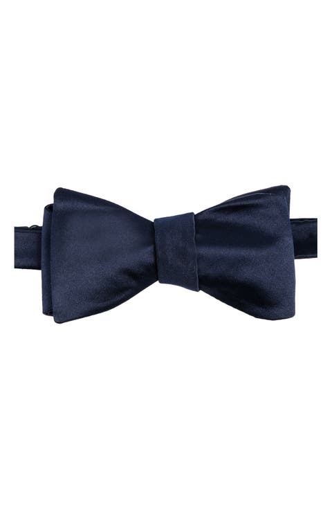 Solid Satin Bow Tie