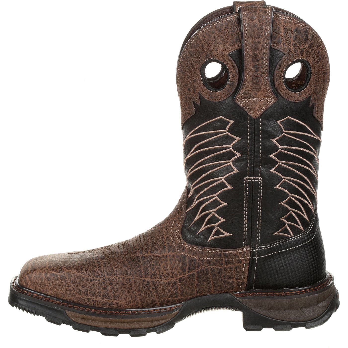 DURANGO Steel Toe Western Work Boot, Alternate, color, Chocolate Safari Elephant Blk