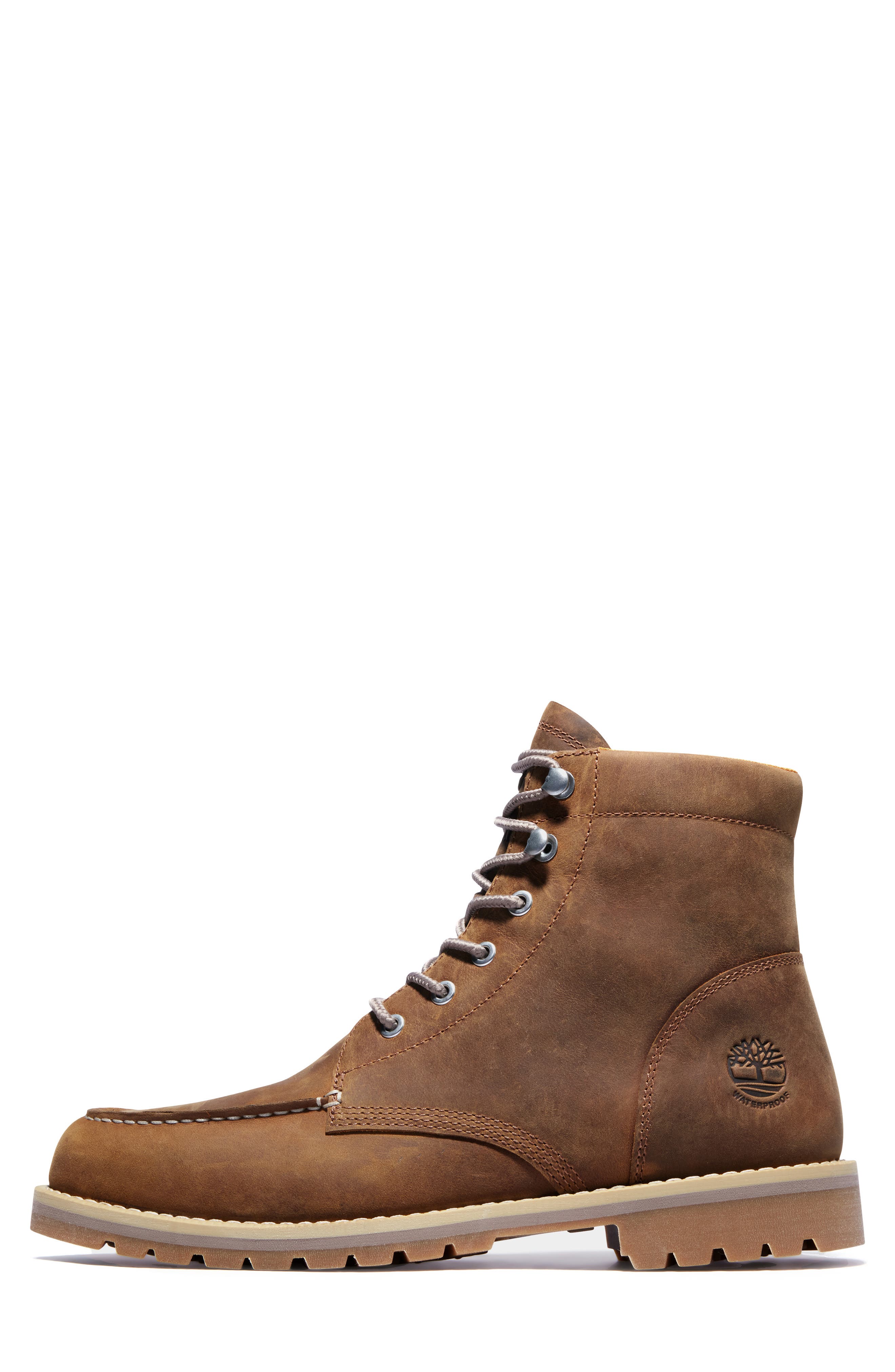 Redwood Falls Waterproof Moc Toe Boot, Alternate, color, SADDLE