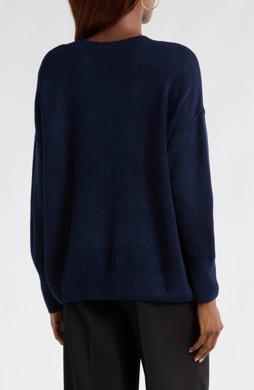 Vince Camuto Star Crewneck Sweater In Blue
