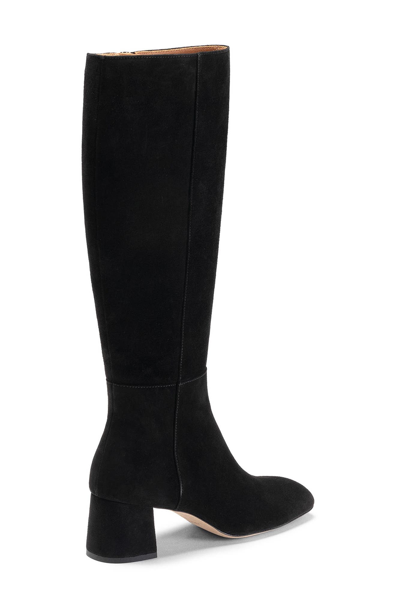 Magnanni Elayne Knee High Rider Boot, Alternate, color, Black Suede