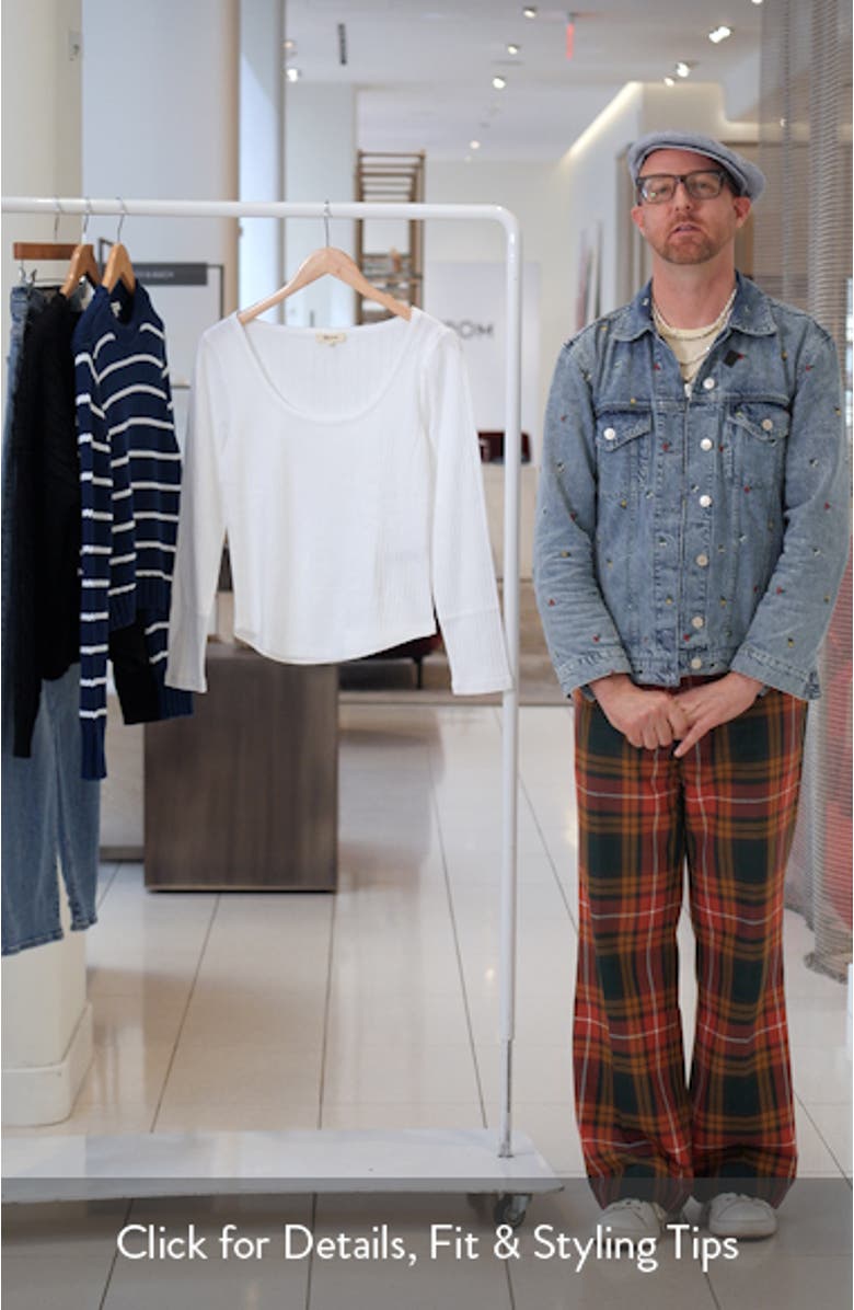 Long Sleeve Pointelle T-Shirt, sales video thumbnail