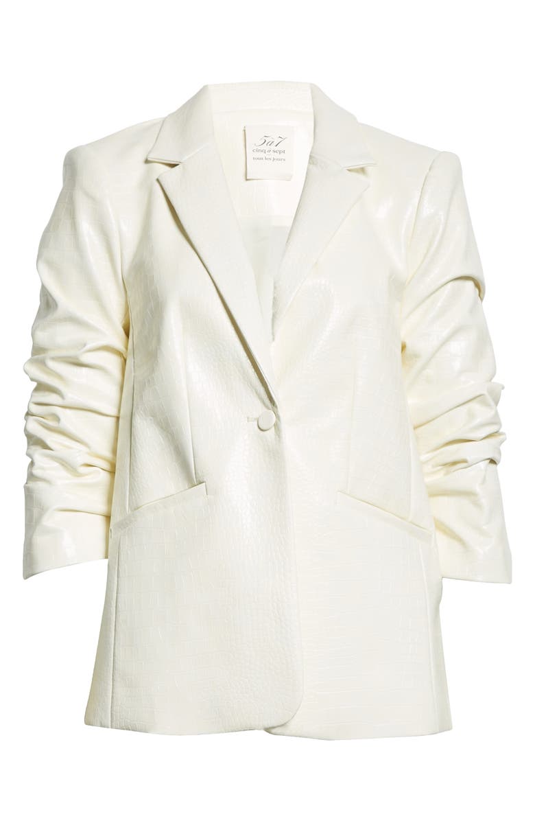 Cinq à Sept Kylie Faux Croc Embossed Blazer, Alternate, color, 