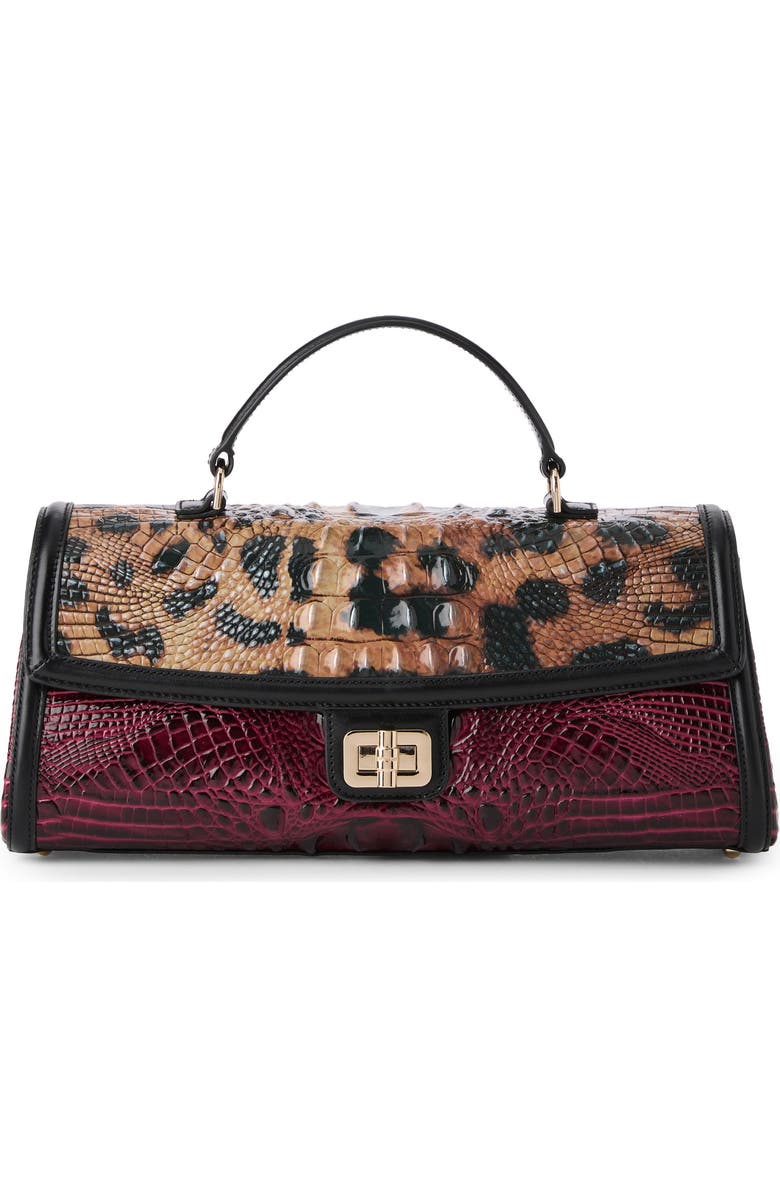 Brahmin Dayan Croc Embossed Leather Top Handle Bag, Alternate, color,