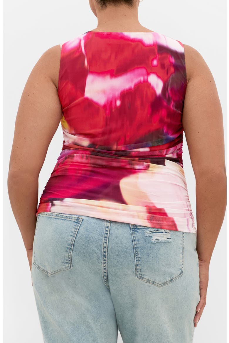 Livia Print Sleeveless Top, Alternate, color, COLOUR BURST
