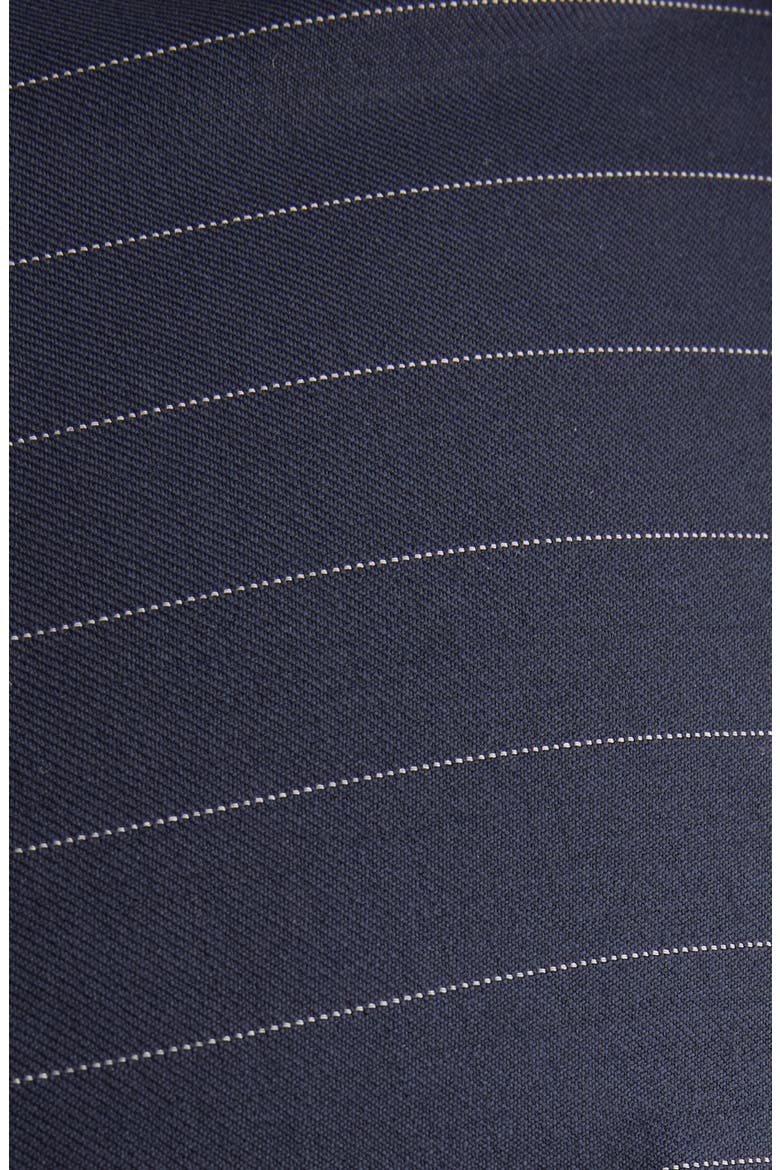 Pinstripe Wool Pencil Midi Skirt, Alternate, color, DARK NAVY