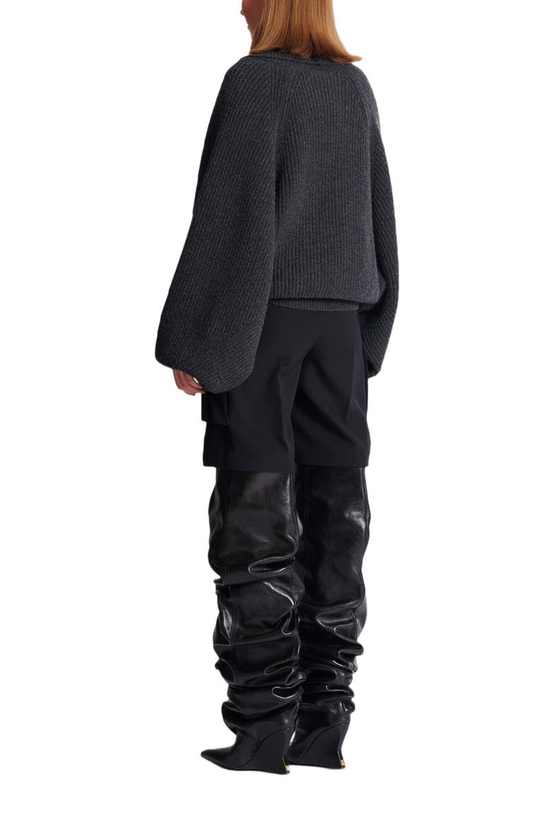 Oversized Wrap Knit Jumper, Alternate, color, Grey