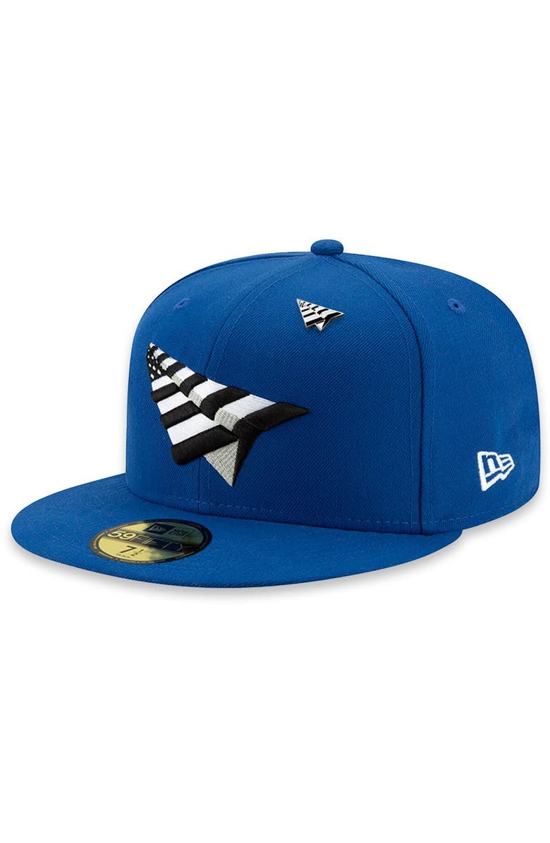 New Era x Paper Planes Men's Royal New Era Paper Planes Logo 59FIFTY Fitted Hat, Main, color,