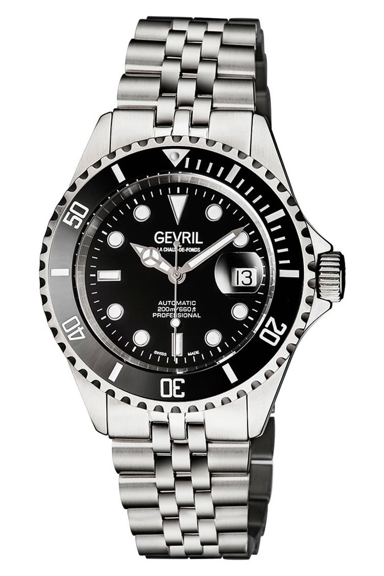 Men's Wall Street Bracelet Watch, 43mm, Main, color, STAINLESS STEEL