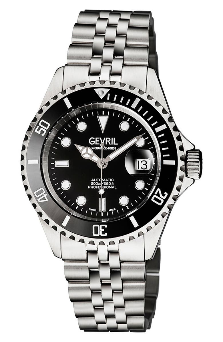 GEVRIL Men's Wall Street Bracelet Watch, 43mm, Main, color, 
