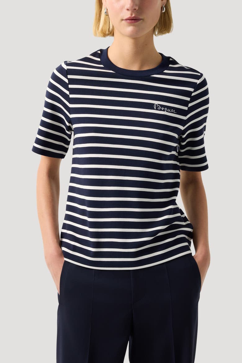 T-Shirt Rachel, Alternate, color, Navy blue/off-white