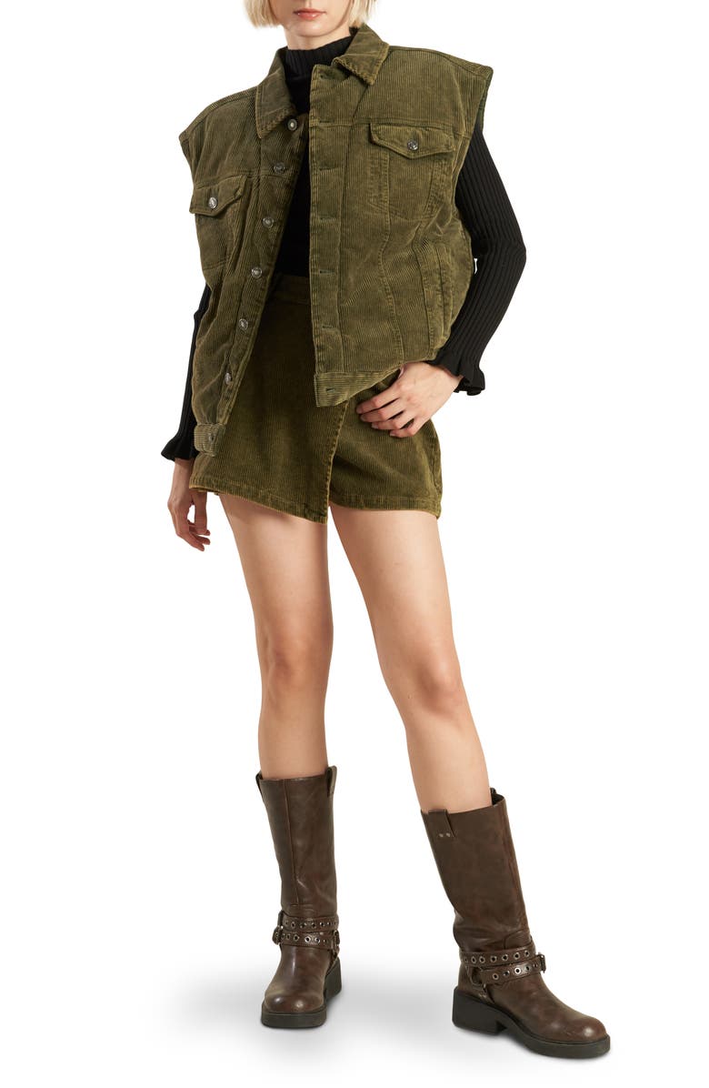 FREEMARKET Cotton Corduroy Vest, Alternate, color, Olive