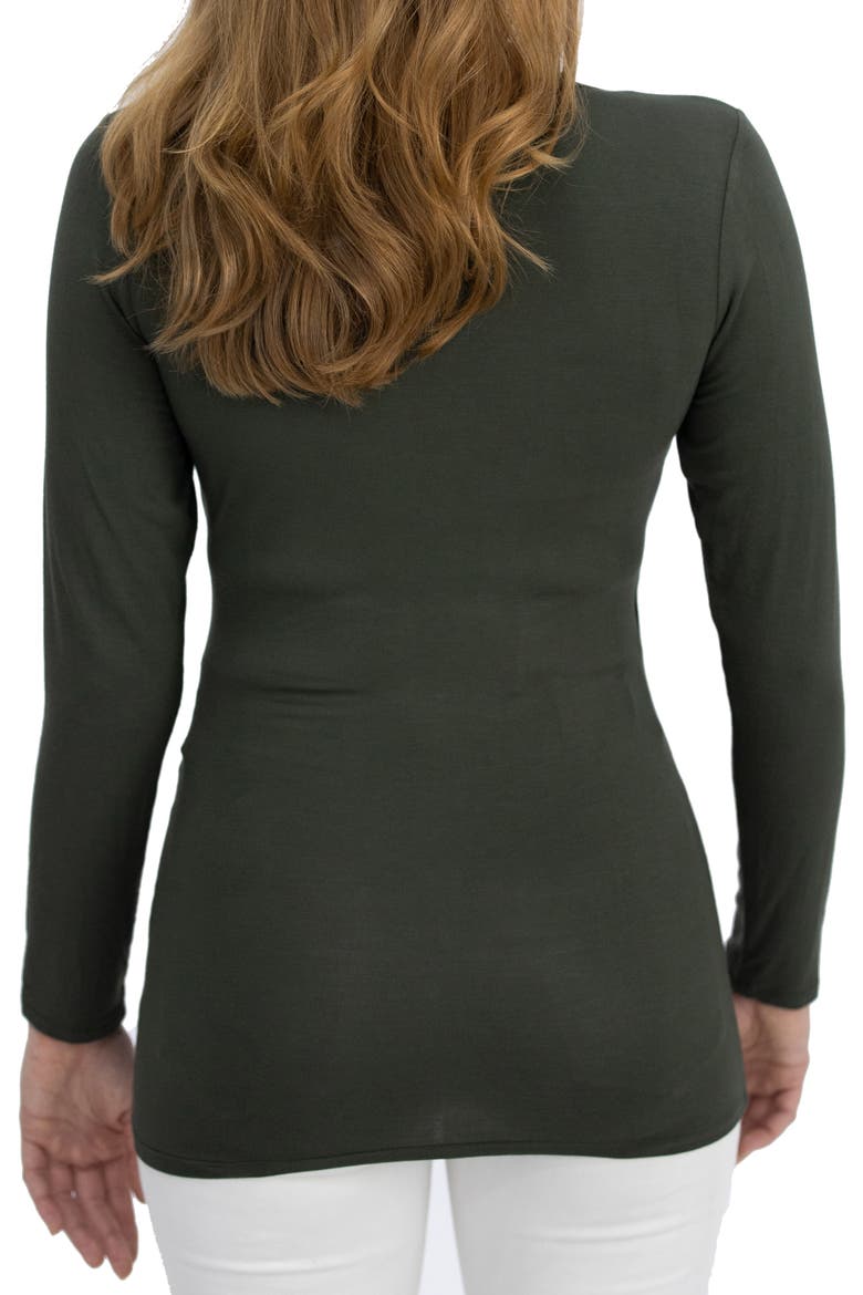 Long Sleeve Maternity/Nursing Top, Alternate, color, KHAKI