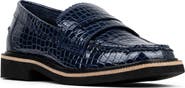 Donald Pliner Croc Embossed Loafer