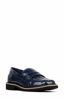 Donald Pliner Croc Embossed Loafer