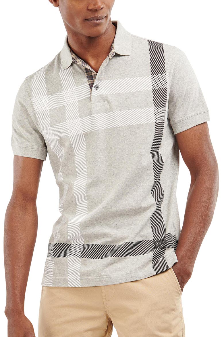 Blaine Tartan Polo, Main, color, GREY MARL
