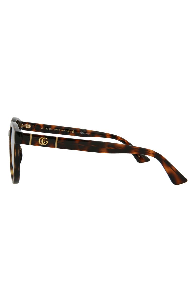 Gucci 56mm Round Sunglasses, Alternate, color, Brown Brown Brown